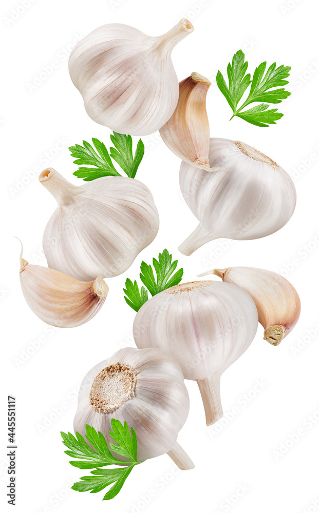 Garlic isolated on white background