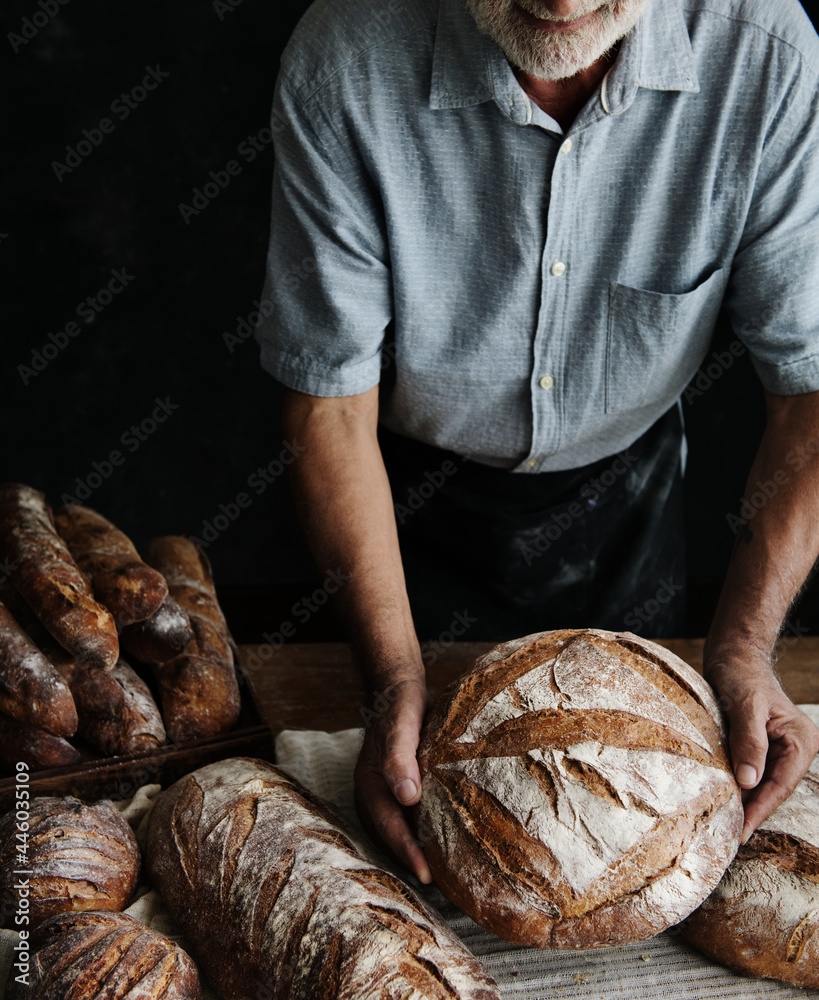 Homemade sourdough bread food photography recipe idea