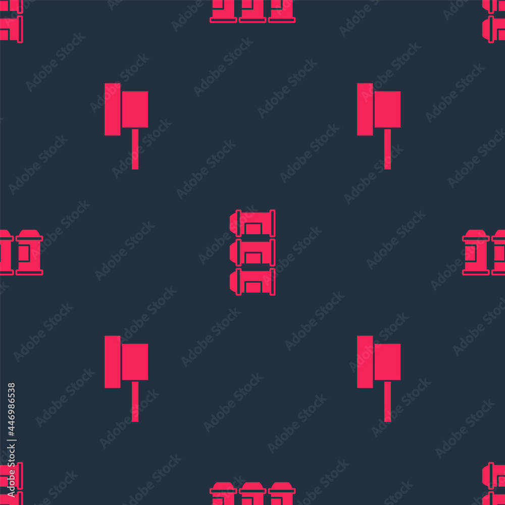 Set Spray can nozzle cap and Paint spray on seamless pattern. Vector