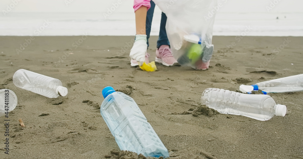 Volunteer Keep Clean On Beach