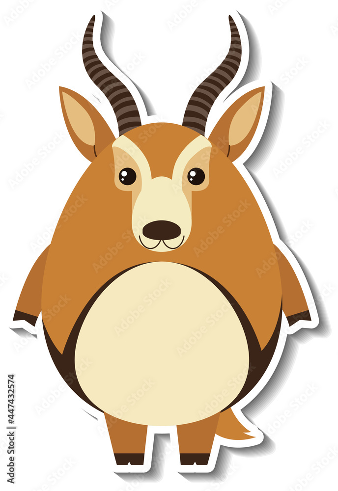 A cute horse cartoon animal sticker