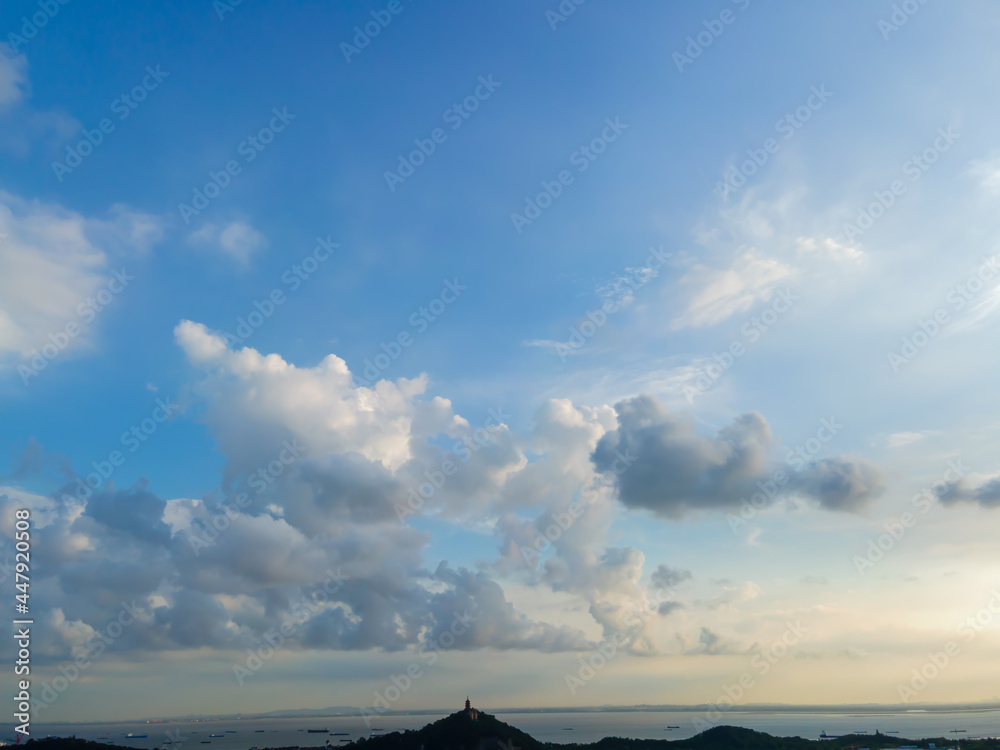 户外天空日落云景观