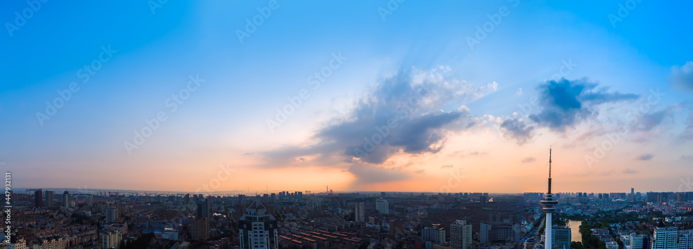 户外天空日落云景观