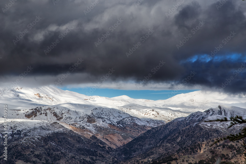 Winter landscape in Antalya Cedar forests