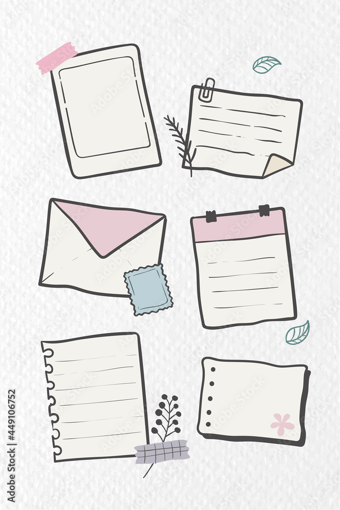 Planner doodle collection vector