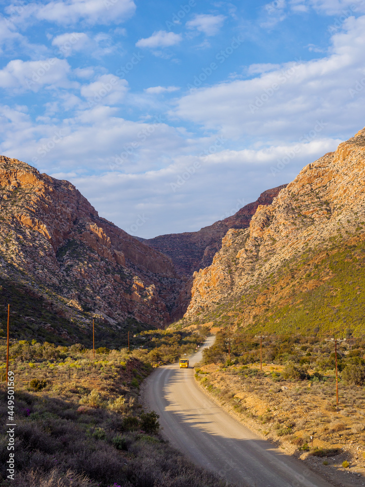 Swartberg Pass through the Swartberg Mountains. Great Karoo. Prince Albert. Western Cape. South Afri