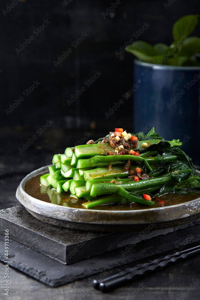 美味的中餐，铁板蔬菜