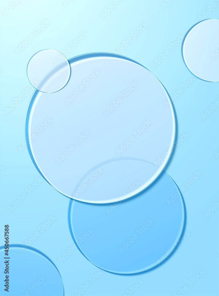 3d minimalist clear blue backdrop