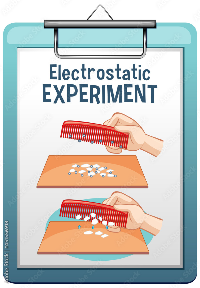 梳子和纸的静电实验