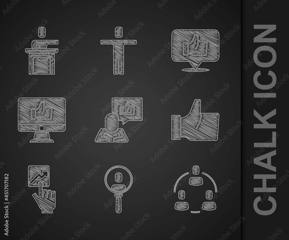 Set Hand like，Search people，Project team base，team leader，and Speaker icon.Vvector（设置手型、搜索人员、项目团队基础、