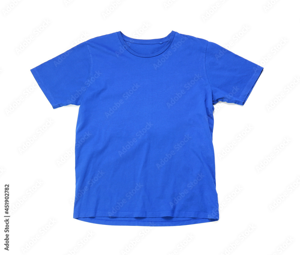 Stylish t-shirt on white background