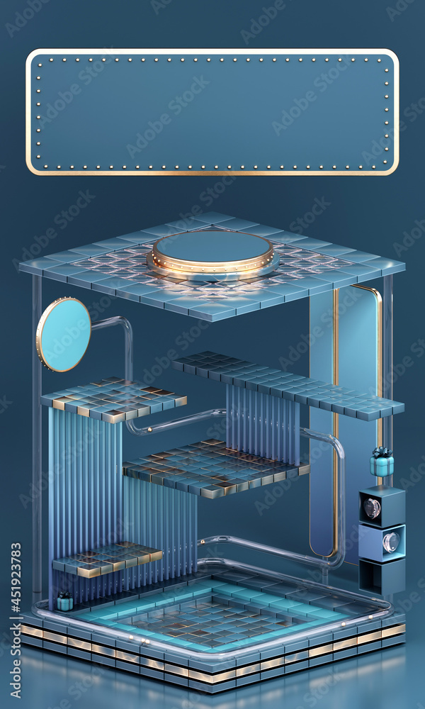 3D rendered geometrical scene graph