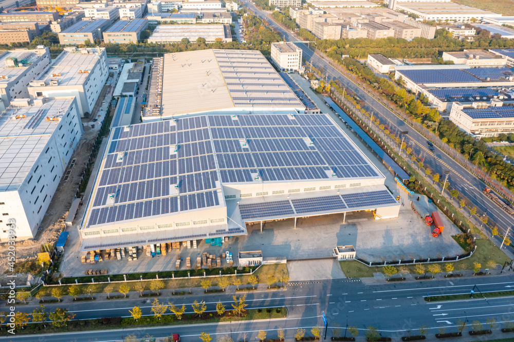 solar power station in factory