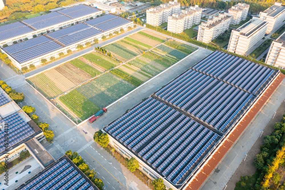 solar power station in factory