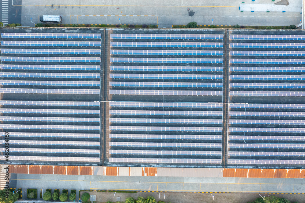 solar power station in factory