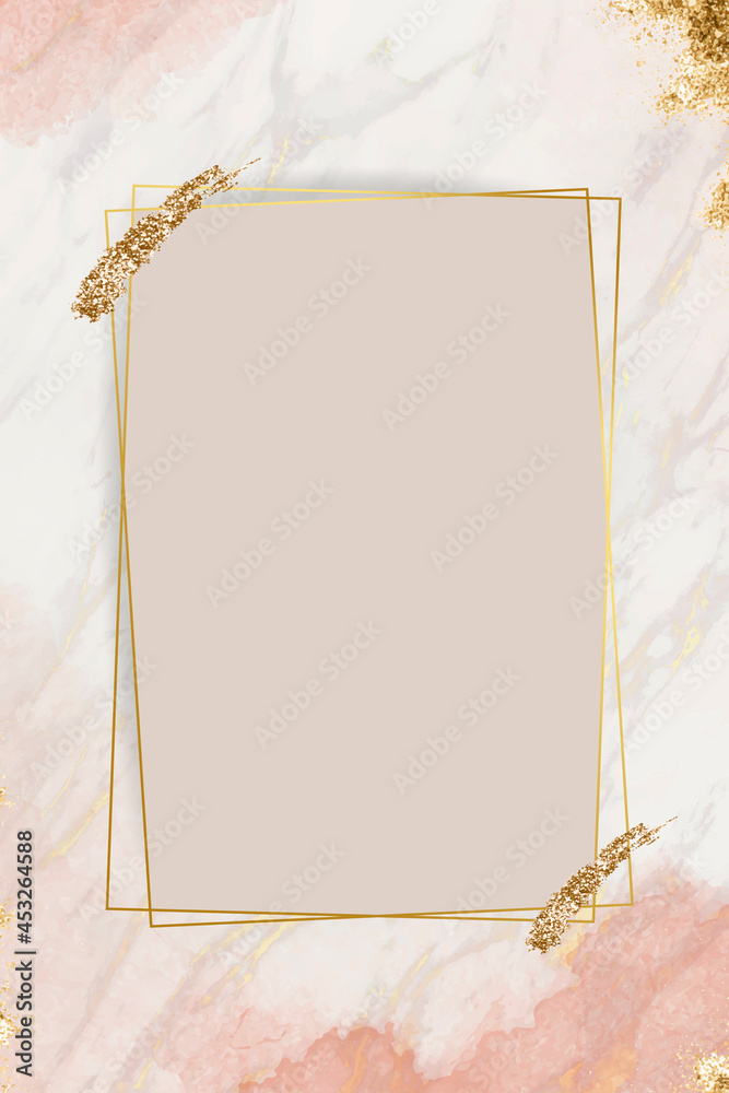 Shimmering golden frame design