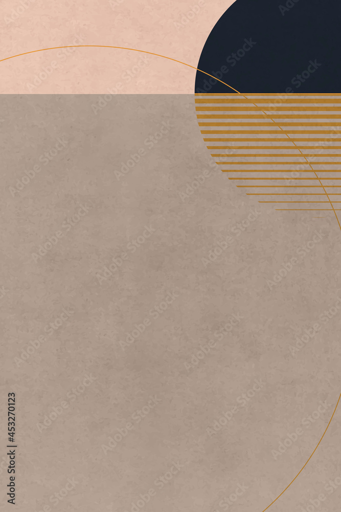 Sun landscape minimalist aesthetics vector with dull colors