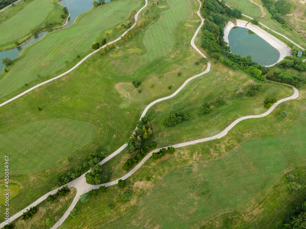 Aerial photography of Qingdao Coastline Golf Course