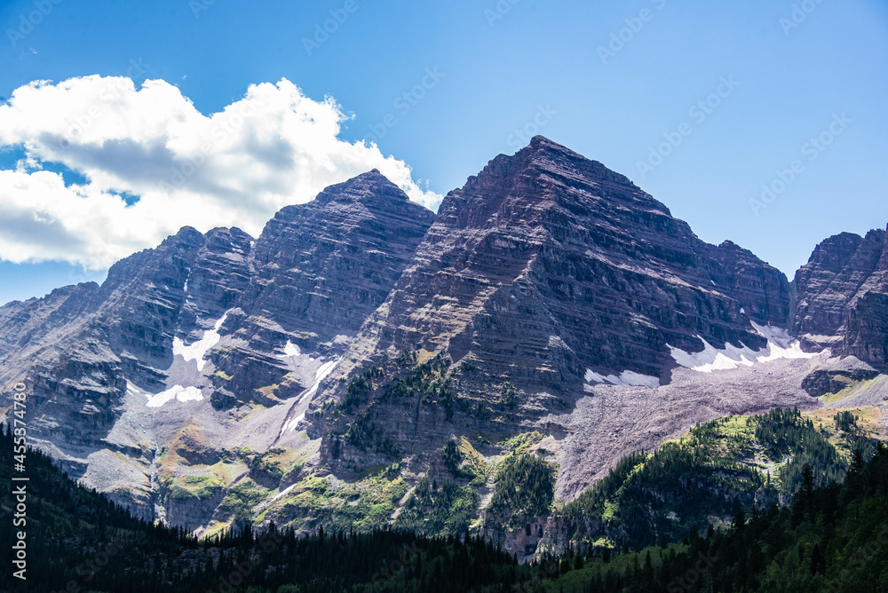 The Pyramid Peak，Maroon Bells，阿斯彭，科罗拉多州，美国