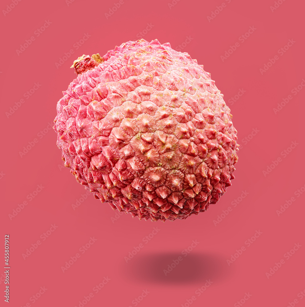 fresh pink lychee fruit