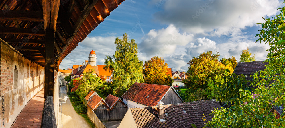 Stadtansicht von der Altstdt Nördlingen in Bayern