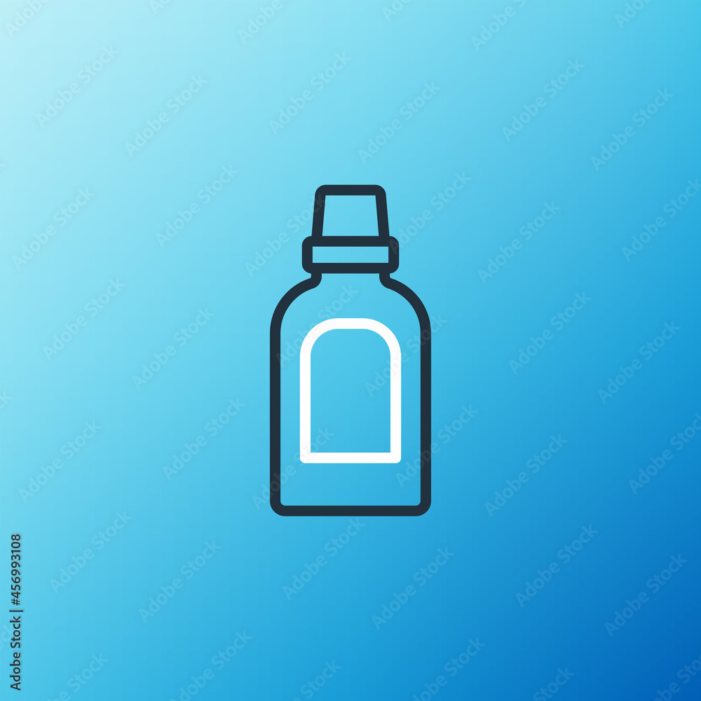 Line Plastic bottle for laundry detergent, bleach, dishwashing liquid or another cleaning agent icon