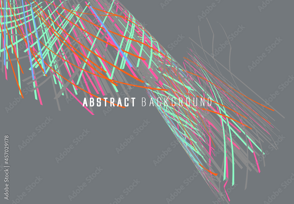 Abstract graphics composed of colored lines