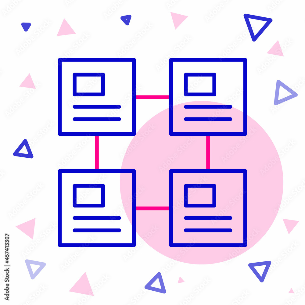 线业务层次结构有机图图表信息图图标隔离在白色背景上。公司o