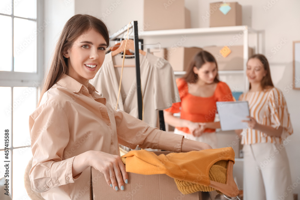 Female sellers in warehouse store