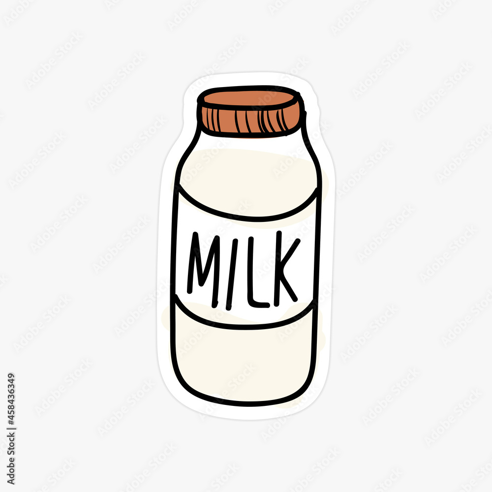 Bottle of milk isolated on background vector