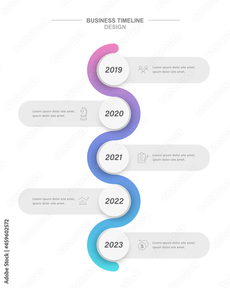 Vertical business timeline