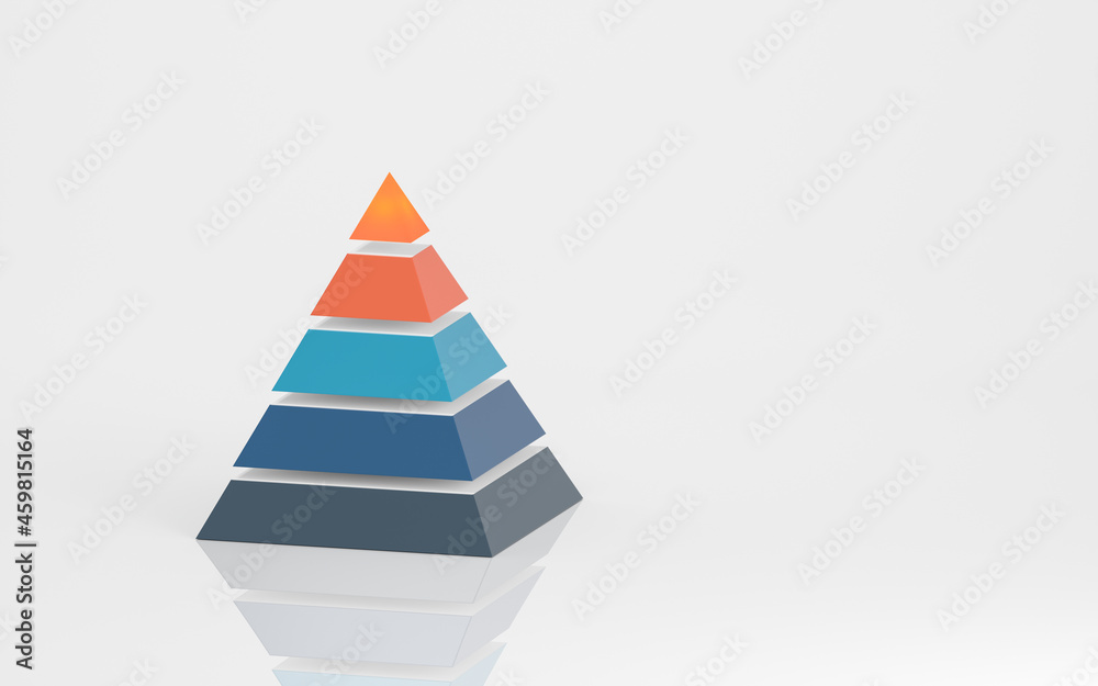 Pyramid graphics and data analysis, 3d rendering.