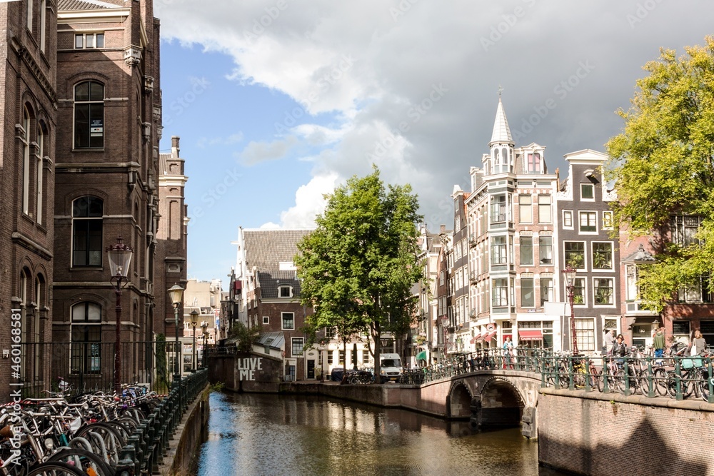 Bridges and Old Buildings on a Canal