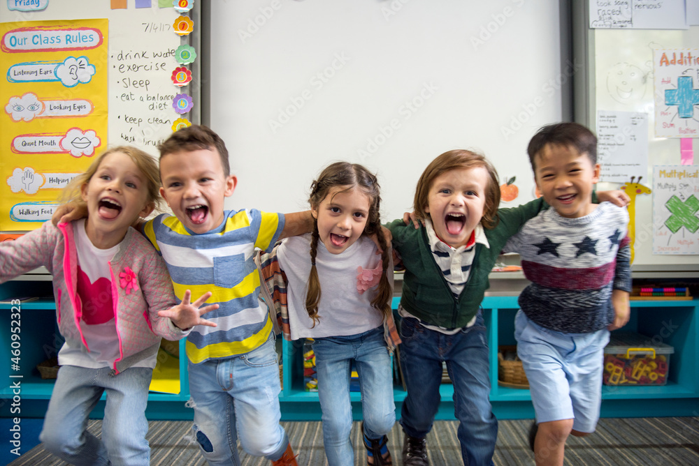 Happy kids at elementary school