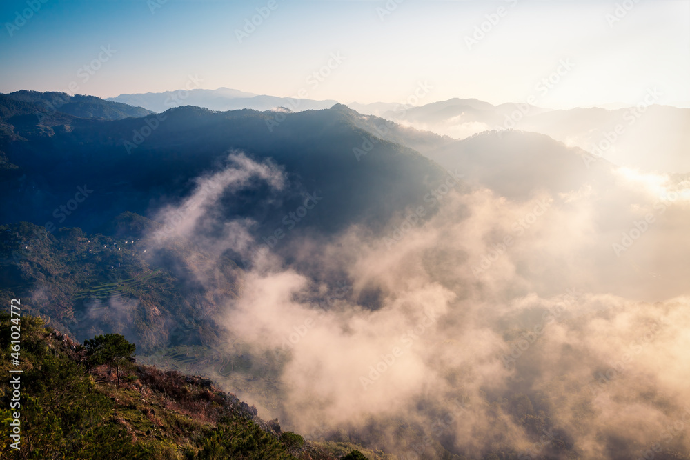 菲律宾Ifugao科迪勒拉中央山脉全景