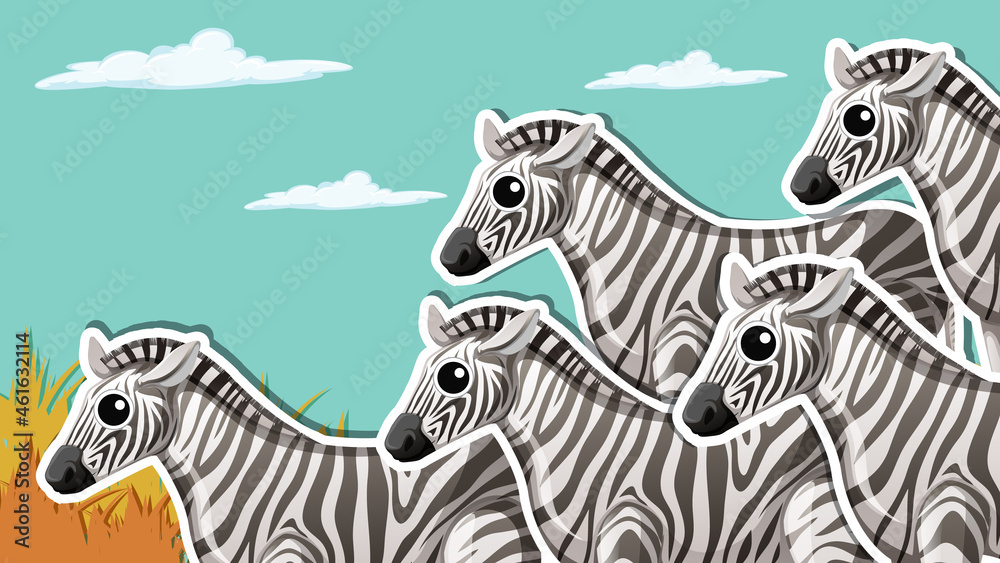 Thumbnail design with zebra group