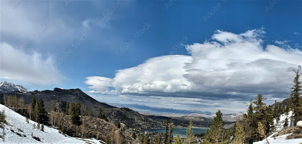 clouds over the mountains