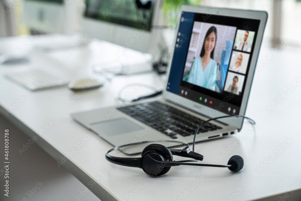 Telemedicine service online video call for doctor to actively chat with patient via remote healthcar