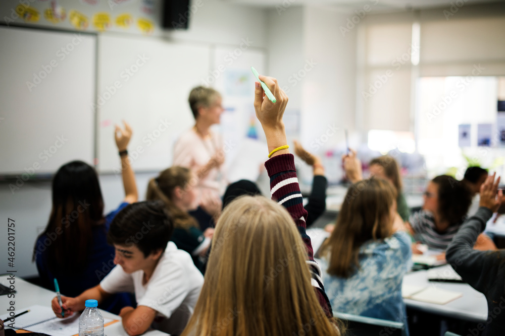 Group of students learning school lifestyle