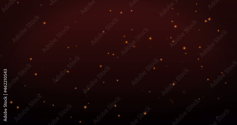 Image of warm glowing orange spots floating on brown background