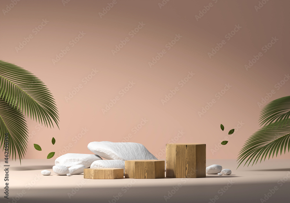 3D rendering abstract platform podium product presentation backdrop