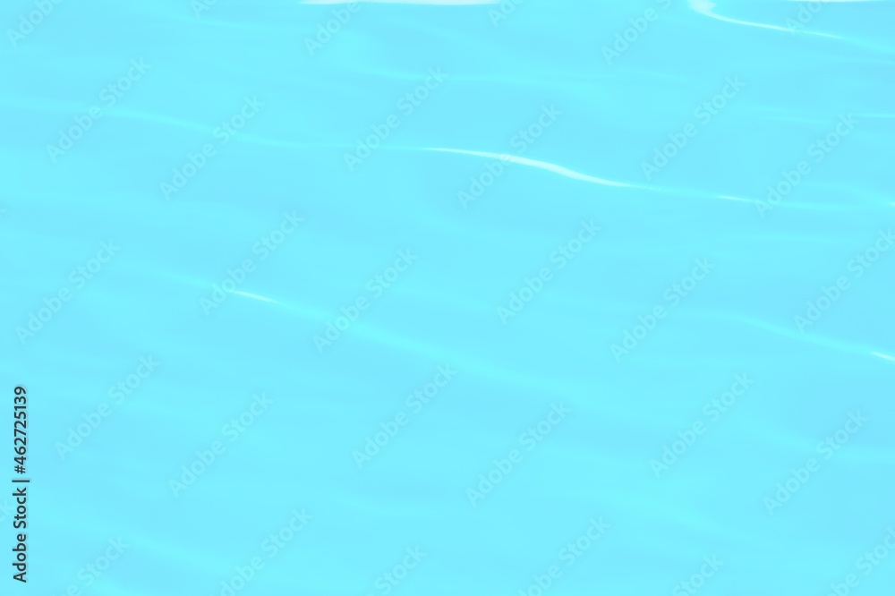 Transparent blue colored clear water surface texture with ripples, splashes and bubbles for backgrou