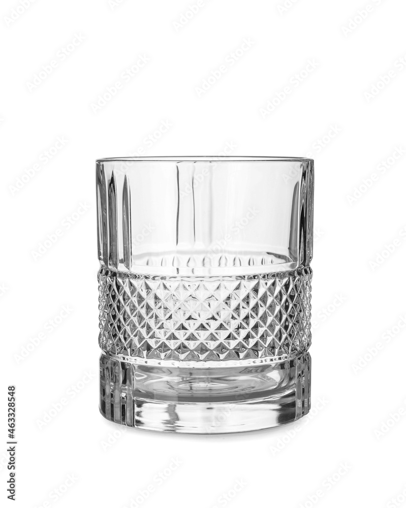 Beautiful empty glass isolated on white background