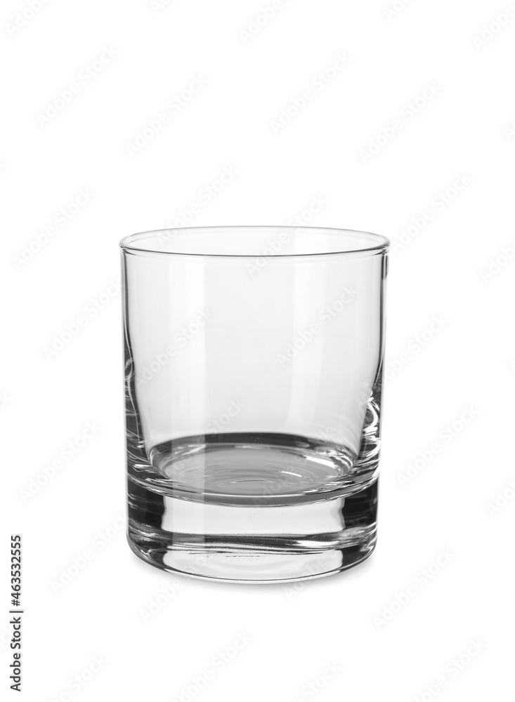 Beautiful empty glass isolated on white background