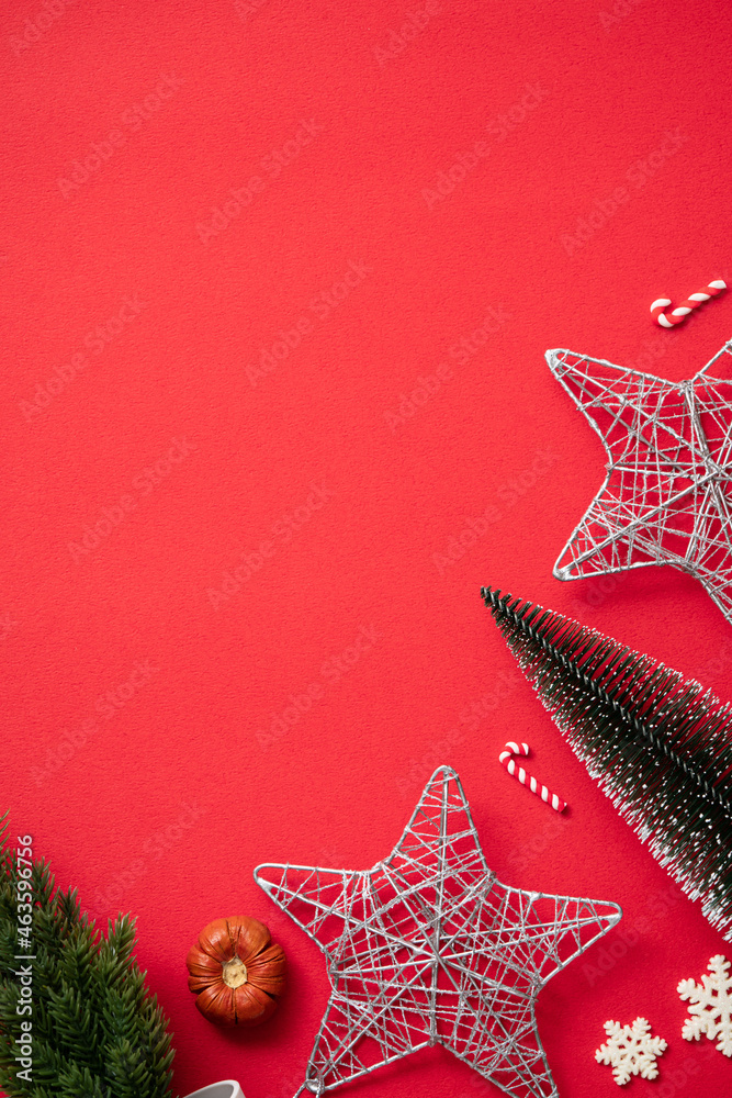 Christmas background design concept with cute decors