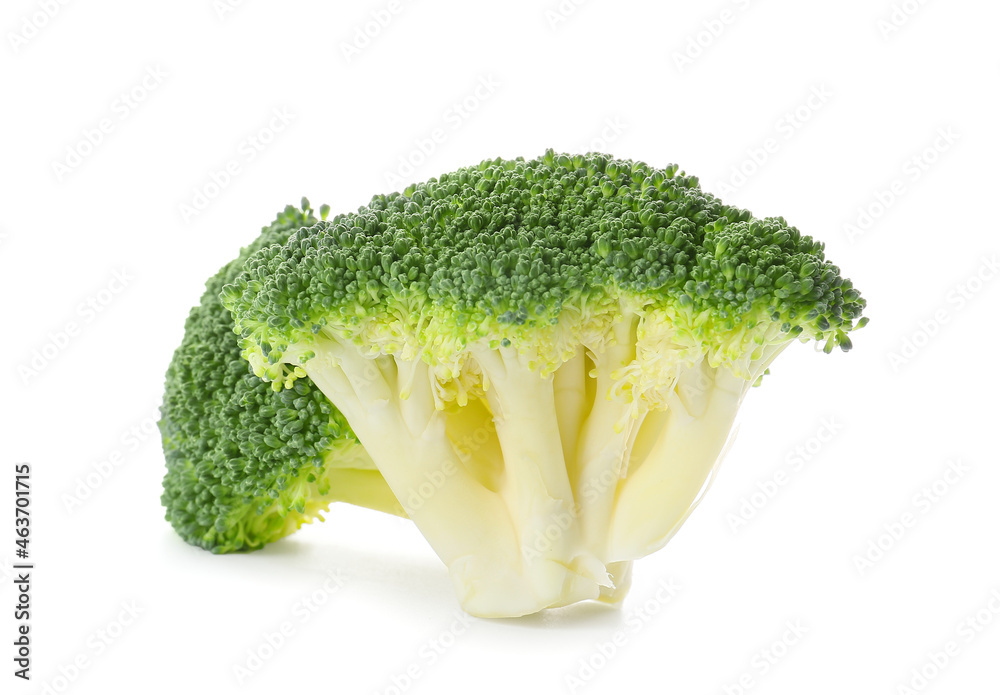 Tasty broccoli cabbage on white background