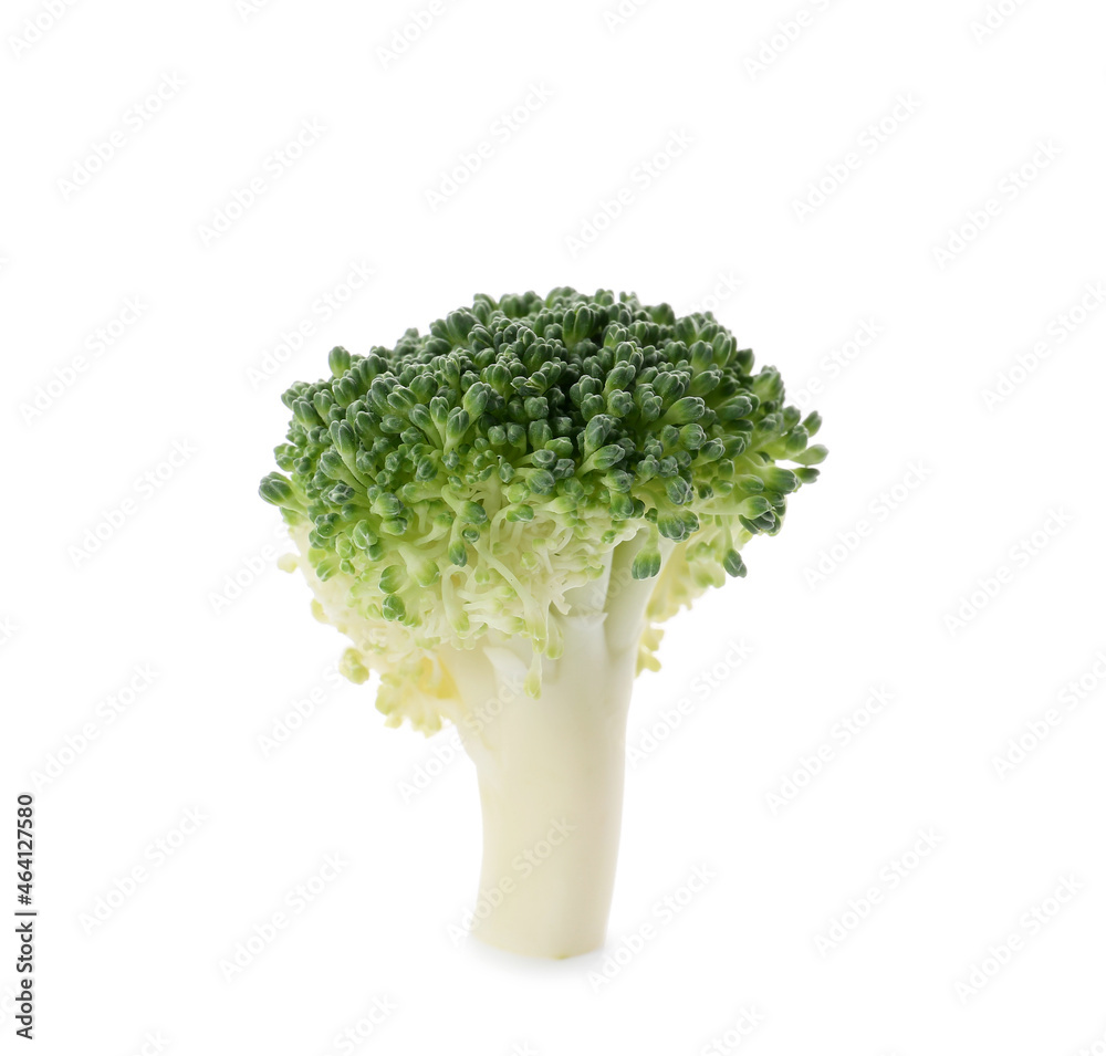 Healthy broccoli cabbage on white background