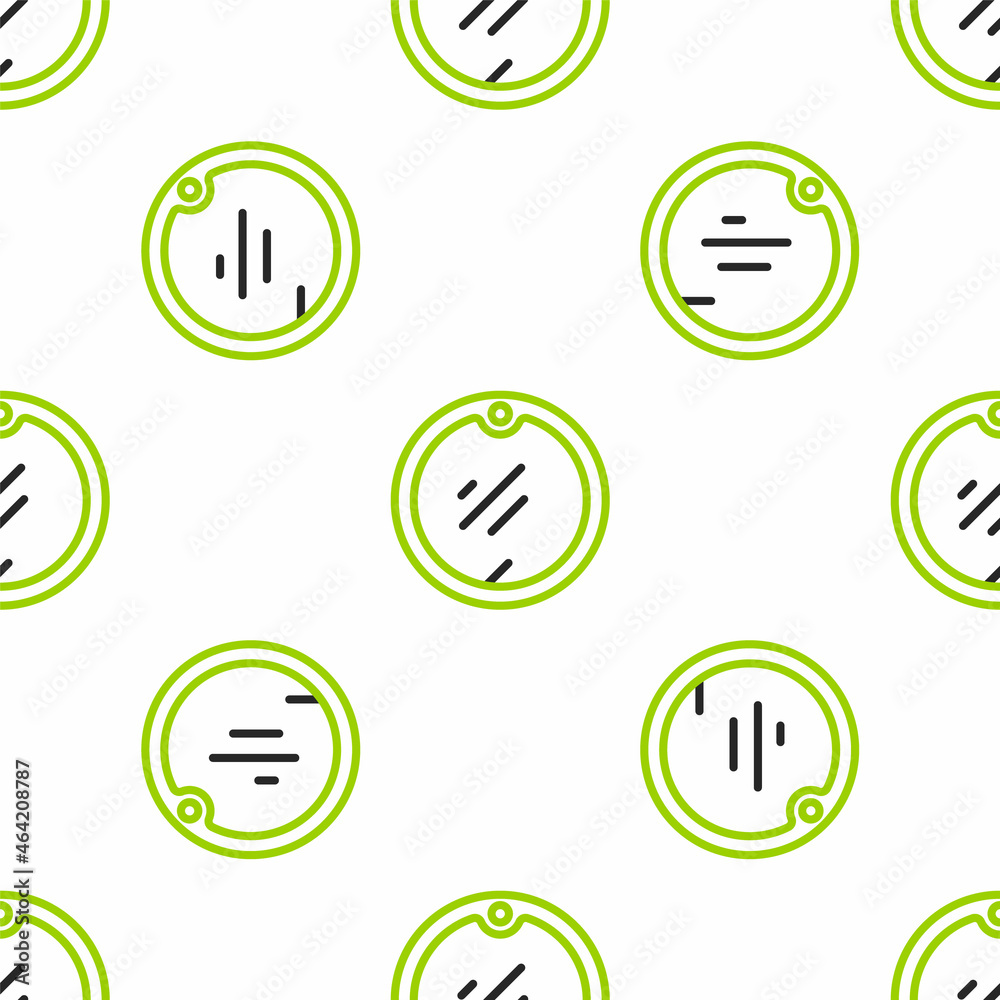 Line Cutting board icon isolated seamless pattern on white background. Chopping Board symbol. Vector