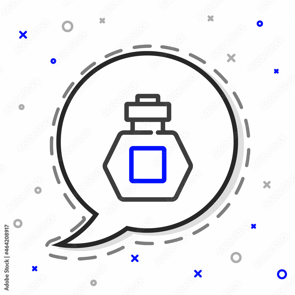 Line Perfume icon isolated on white background. Colorful outline concept. Vector