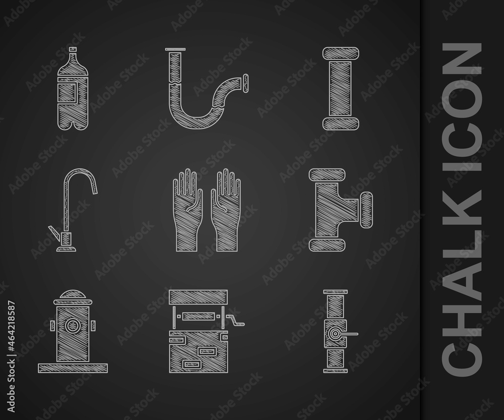 套装橡胶手套、井、工业管道和阀门、金属、消防栓、水龙头和w瓶